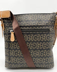 Giani Bernini Brown Block Signature Crossbody Bag