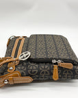 Giani Bernini Brown Block Signature Crossbody Bag