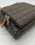 Giani Bernini Brown Block Signature Crossbody Bag