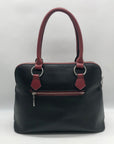Nicole Lee Black Career Woman Faux Leather Dome Satchel
