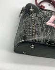 Nicole Lee Black Career Woman Faux Leather Dome Satchel