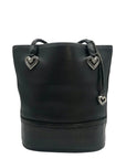 Brighton Black Leather Bucket Bag