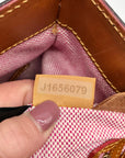 Dooney & Bourke Brown Croc Embossed Leather Janine Convertible Satchel