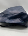 Old Trend Navy Blue Slouchy Leather Forest Island Tote Bag