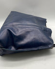 Old Trend Navy Blue Slouchy Leather Forest Island Tote Bag