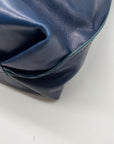 Old Trend Navy Blue Slouchy Leather Forest Island Tote Bag