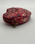 Red Paisely Kurt Geiger London Micro Heart Crossbody Bag