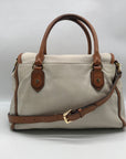 Michael Kors Beige & Brown Leather Margo Satchel