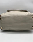 Michael Kors Beige & Brown Leather Margo Satchel