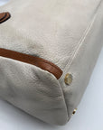 Michael Kors Beige & Brown Leather Margo Satchel