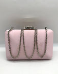 I.N.C International Concepts Pink Dogwood Satin Crystal Frame Clutch