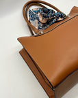 London Fog Brown Belmont Satchel Bag with Removable Paisley