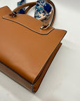 London Fog Brown Belmont Satchel Bag with Removable Paisley