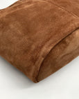 Michael Kors Brown Suede Sony Shopper Shoulder Bag