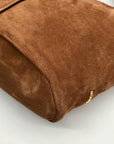 Michael Kors Brown Suede Sony Shopper Shoulder Bag