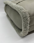 Like Dreams Grey Everyday Faux Leather Sherpa Tote Bag