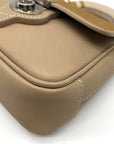 Burberry Beige Leather DK88 Top Handle Crossbody Bag