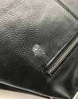 Patricia Nash Black Pebbled Leather Convertible Kiss-Lock Satchel