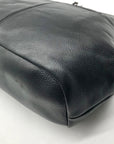Patricia Nash Black Pebbled Leather Convertible Kiss-Lock Satchel