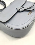 Kate Spade Blue Pebbled Leather Medium Knott Saddle Crossbody Bag