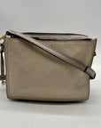 Fossil Cream Pebbled Leather Adjustable Crossbody Bag