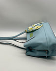 Nanette Lepore Ice Blue Kassandra Triple Section Shoulder Bag
