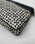 Coach Black & White Patent Leather Penelope Op Art Convertible clutch 13166