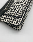 Coach Black & White Patent Leather Penelope Op Art Convertible clutch 13166