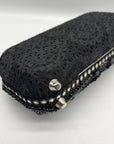 Mary Frances Sublime Black Beaded & Jeweled Embellished Clutch
