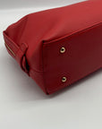 Badgley Mischka Red Faux Leather Chain Strap Shoulder Bag