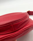 Gucci Red Smooth Leather Belt Bag