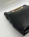 Michael Kors Black Leather Berkley Clutch