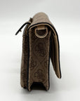 Guess Latte Noelle Flap Organizer Crossbody Bag