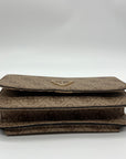 Guess Latte Noelle Flap Organizer Crossbody Bag
