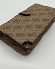 Guess Latte Noelle Flap Organizer Crossbody Bag