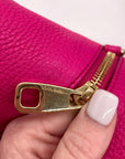 Dolce & Gabbana Pink Pebbled Leather Satchel Bag