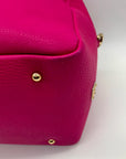 Dolce & Gabbana Pink Pebbled Leather Satchel Bag