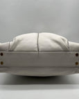 Diane von Furstenberg White Pebbled Leather Crossbody Bag