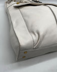 Diane von Furstenberg White Pebbled Leather Crossbody Bag