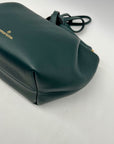 La Portegna Forest Green Leather Marta Wristlet