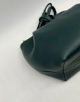 La Portegna Forest Green Leather Marta Wristlet