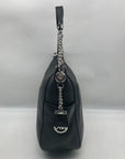 Michael Kors Black Leather Chandler Convertible Shoulder Bag.