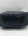 Michael Kors Black Leather Chandler Convertible Shoulder Bag.