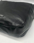 Michael Kors Black Leather Chandler Convertible Shoulder Bag.