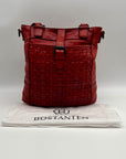 Ashwood Heritage Vintage-Wash Red Leather Shoulder Bag