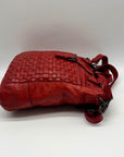Ashwood Heritage Vintage-Wash Red Leather Shoulder Bag