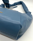 Nine West Dusty Blue Faux Leather Hobo-Style Shoulder Bag
