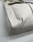 Diane Von Furstenburg White Pebbled Leather Crossbody Bag