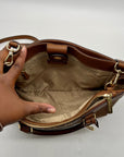 Michael Kors Brown Saffiano Leather Savannah Tote Bag