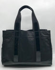 Tory Burch Black Nylon And Patent Leather Ella Tote Bag